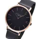 Coach Charles Black Ion Dial Black Mesh Bracelet Watch for Men - 14602470 Buy Now By Coach