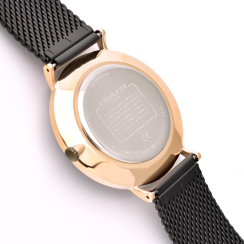 Coach Charles Black Ion Dial Black Mesh Bracelet Watch for Men - 14602470 Buy Now By Coach