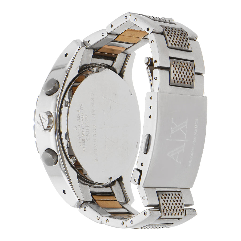 Armani Exchange Chronograph Black Dial Silver Steel Strap Watch For Men - AX1093 Buy Now By Armani Exchange