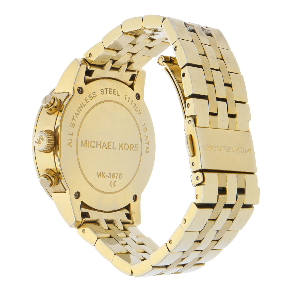 Michael Kors Ritz Chronograph Gold Dial Gold Steel Strap Watch for Women - MK5676 Buy Now By Michael Kors