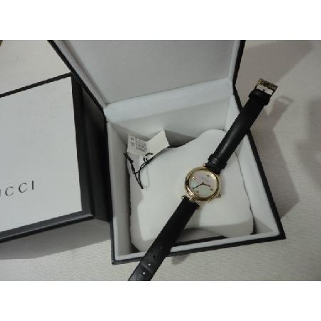 Gucci Diamantissima Mother of Pearl Dial Black Leather Strap Watch For Women - YA141505 Buy Now By Gucci