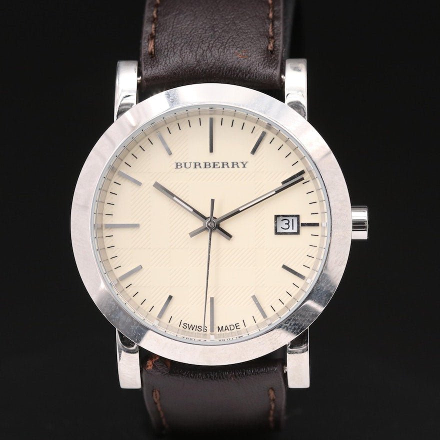 Burberry Heritage Beige Dial Brown Leather Strap Watch for Men - BU1777 Buy Now By Burberry