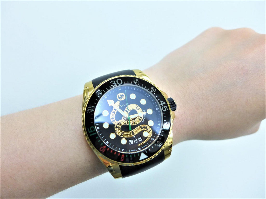 Gucci Dive Quartz Black Dial Black Rubber Strap Watch For Men - YA136219 Buy Now By Gucci