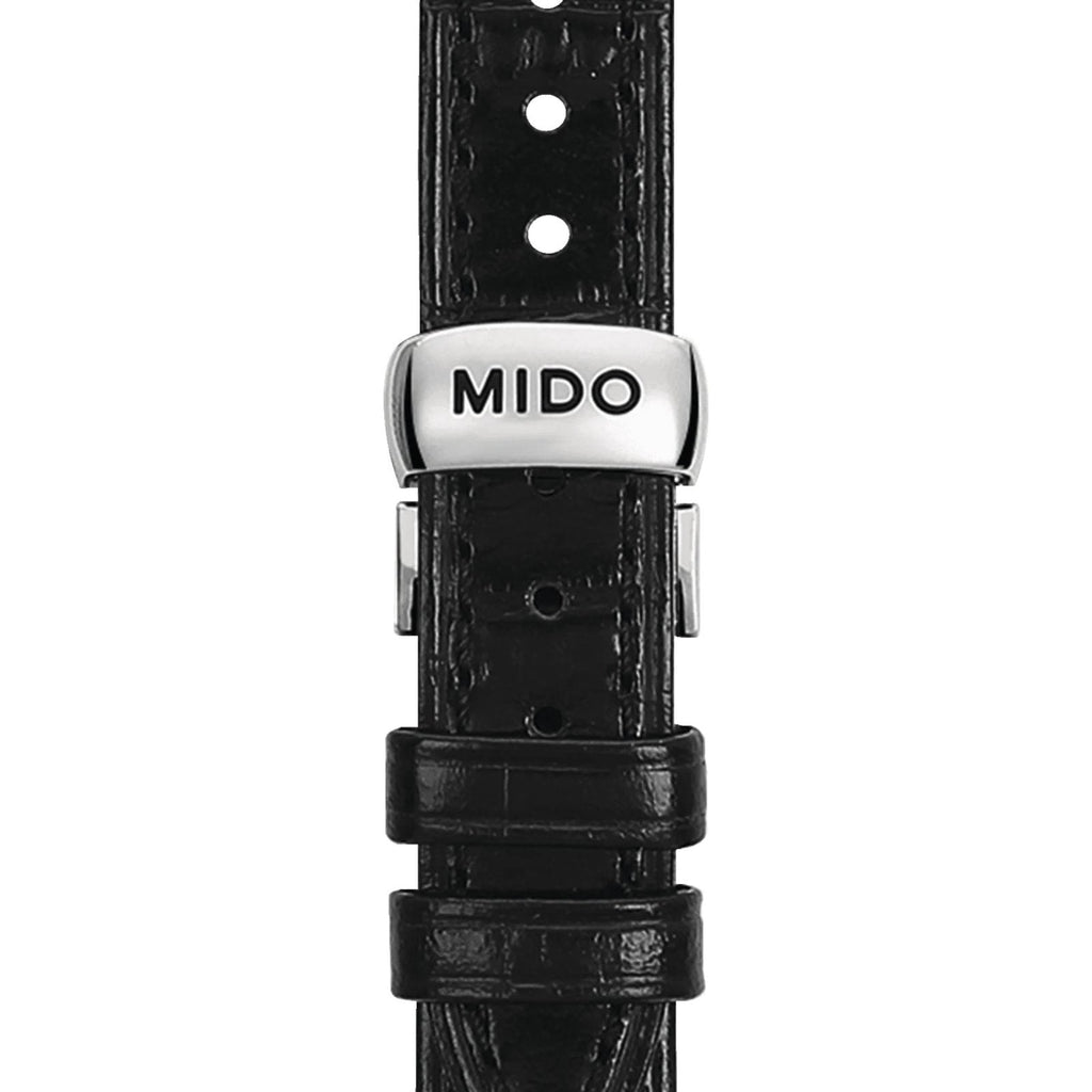 Mido Baroncelli III Automatic Silver Dial Black Leather Strap Watch For Women - M7600.4.21.4 Buy Now By Mido