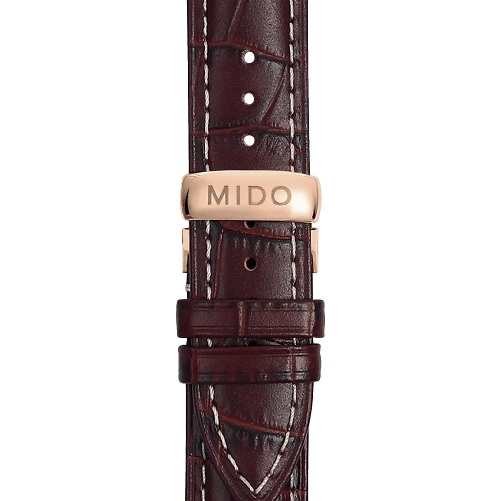 Mido Baroncelli III Automatic Silver Dial Brown Leather Strap Watch For Men - M8600.2.21.8 Buy Now By Mido