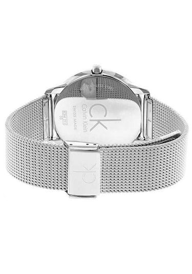 Calvin Klein Minimal Black Dial Silver Mesh Bracelet Watch for Women - K3M22123 Buy Now By Calvin Klein