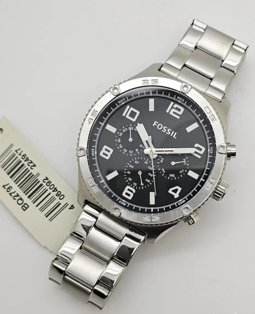 Fossil Brox Multifunction Black Dial Silver Steel Strap Watch for Women - BQ2797 Buy Now By Fossil