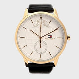 Tommy Hilfiger Hunter White Dial Black Leather Strap Watch for Men - 1791606 Buy Now By Tommy Hilfiger