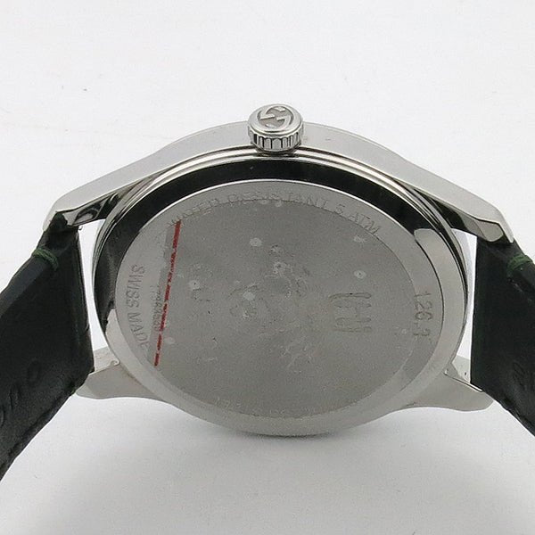 Gucci G-Timeless Black Dial Green Leather Strap Unisex Watch - YA126326 Buy Now By Gucci