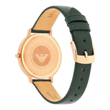 Emporio Armani Mother of Pearl Dial Green Leather Strap Watch For Women - AR11150 Buy Now By Emporio Armani