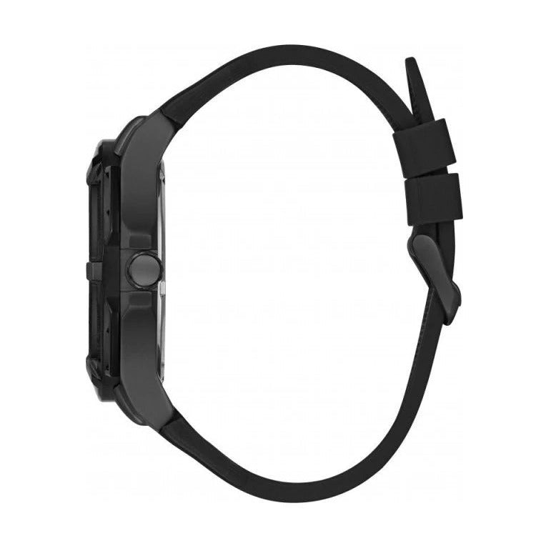Guess Genesis Quartz Black Dial Black Silicone Strap Watch For Men - W1254G2 Buy Now By Guess