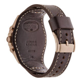 Fossil Nate Chronograph Gold Dial Brown Leather Strap Watch for Men - JR1495 Buy Now By Fossil