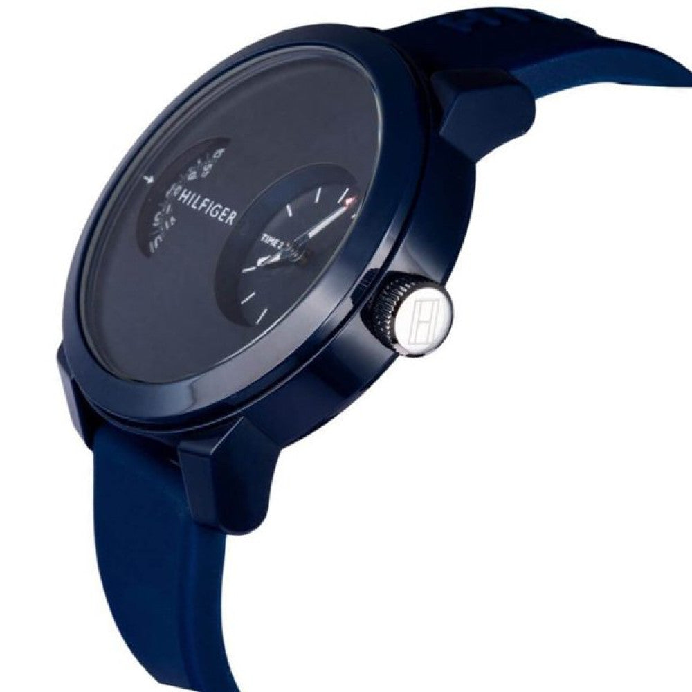 Tommy Hilfiger Denim Blue Dial Blue Rubber Strap Watch for Men - 1791556 Buy Now By Tommy Hilfiger