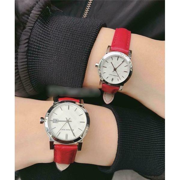 Burberry The City Silver Dial Red Leather Strap Watch for Women - BU9129 Buy Now By Burberry