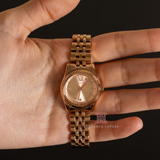 Michael Kors Lexington Three Hand Rose Gold Dial Rose Gold Steel Strap Watch For Women - MK4739 Buy Now By Michael Kors