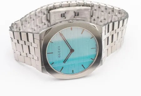 Gucci 25H Quartz Turquoise Dial Silver Steel Strap Watch For Women - YA163409 Buy Now By Gucci