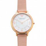 Emporio Armani Kappa White Mother of Pearl Dial Pink Leather Strap Watch For Women - AR2512 Buy Now By Emporio Armani