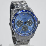 Guess Odyssey Quartz Blue Dial Gunmetal Steel Strap Watch For Men - W1107G5 Buy Now By Guess