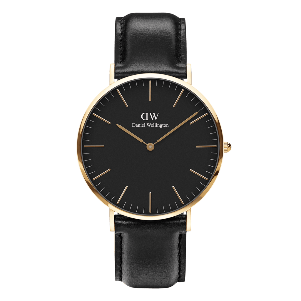 Daniel Wellington Classic Sheffield Black Dial Black Leather Strap Watch For Women - DW00100139 Buy Now By Daniel Wellington