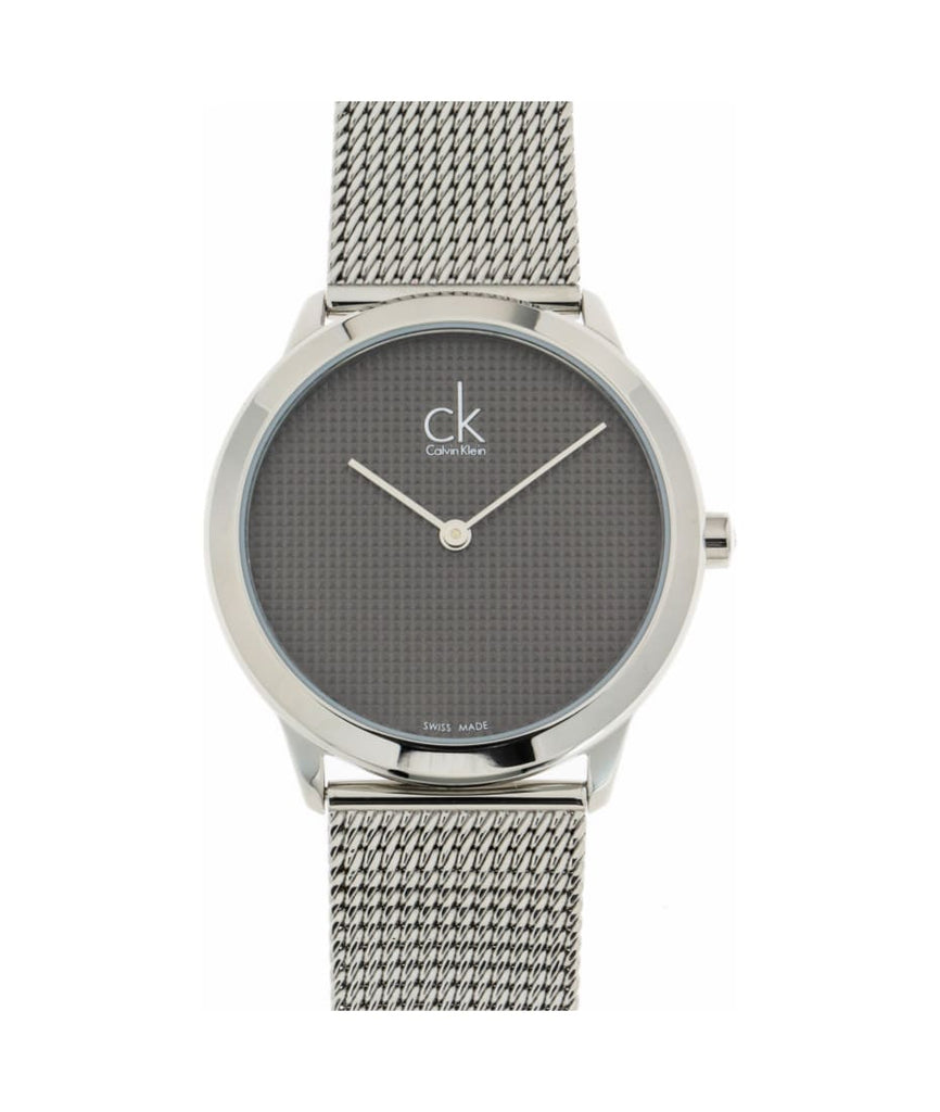 Calvin Klein Minimal Grey Dial Silver Mesh Bracelet Watch for Women - K3M2212X Buy Now By Calvin Klein