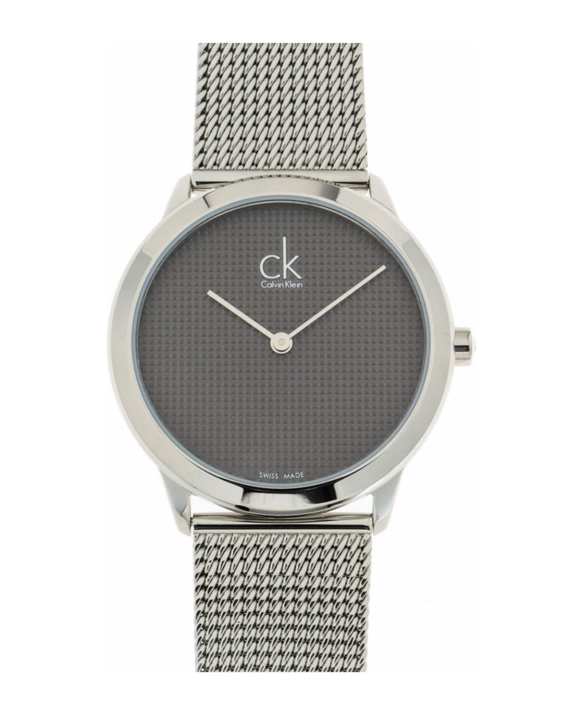 Calvin Klein Minimal Grey Dial Silver Mesh Bracelet Watch for Women - K3M2212X Buy Now By Calvin Klein