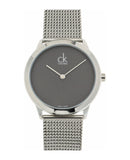 Calvin Klein Minimal Grey Dial Silver Mesh Bracelet Watch for Women - K3M2212X Buy Now By Calvin Klein