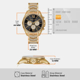 Michael Kors Whitney Chronograph Black Dial Gold Steel Strap Watch for Women - MK7224 Buy Now By Michael Kors