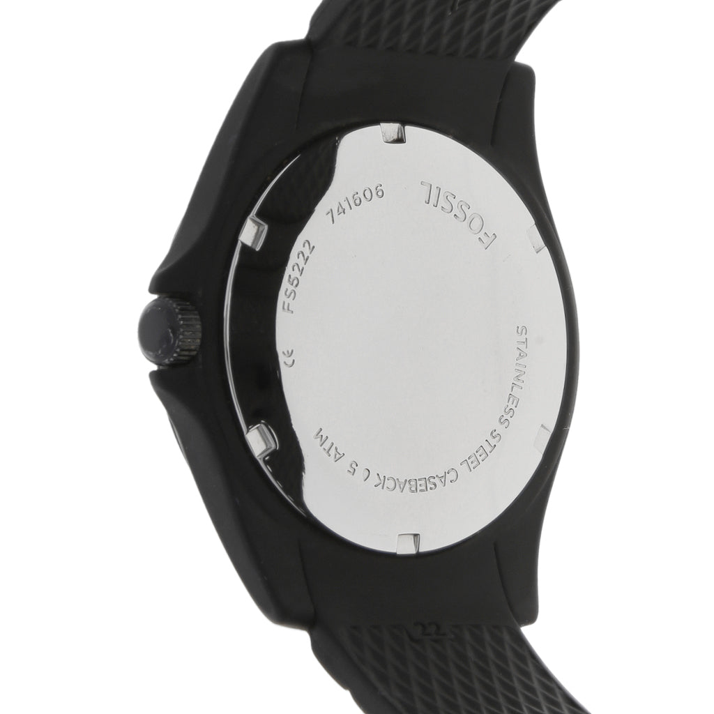 Fossil Popstastic Sport Black Dial Black Rubber Strap Watch for Men - FS5222 Buy Now By Fossil