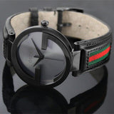 Gucci Interlocking G XL Black Dial Red & Green Leather Strap Watch For Men - YA133206 Buy Now By Gucci