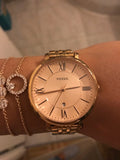 Fossil Jacqueline Rose Gold Dial Rose Gold Steel Strap Watch for Women - ES3632 Buy Now By Fossil