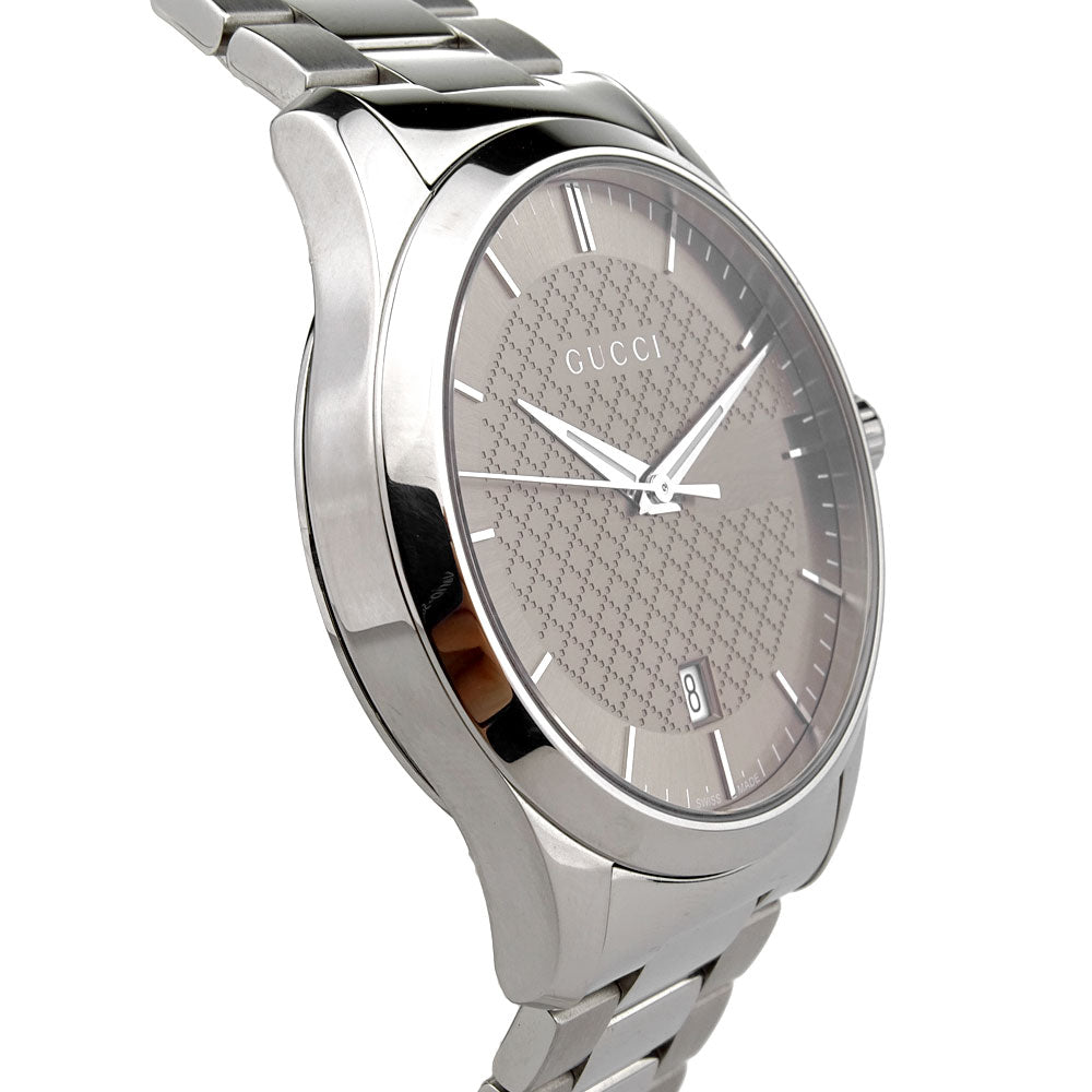 Gucci G Timeless Brown Dial Silver Steel Strap Watch For Men - YA126445 Buy Now By Gucci