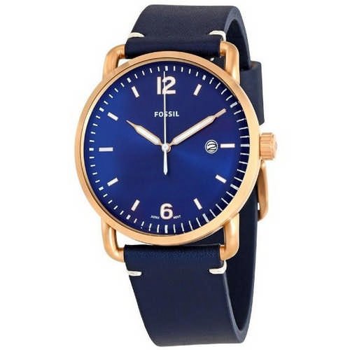 Fossil The Commuter Blue Dial Blue Leather Strap Watch for Men - FS5274 Buy Now By Fossil