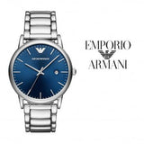 Emporio Armani Luigi Blue Dial Silver Steel Strap Watch For Men - AR11089 Buy Now By Emporio Armani