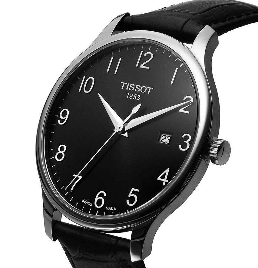 Tissot T Classic Tradition Black Dial Black Leather Strap Watch For Men - T063.610.16.052.00 Buy Now By Tissot