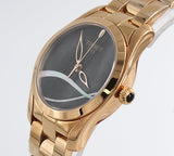 Tissot T Wave Black Dial Rose Gold Steel Strap Watch For Women - T112.210.33.051.00 Buy Now By Tissot