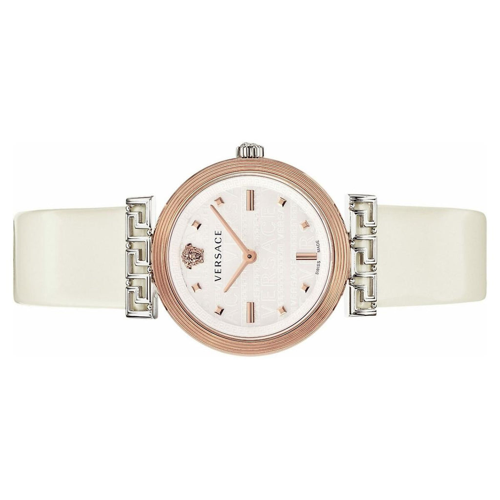 Versace Greca White Dial White Leather Strap Watch for Women - VELW00120 Buy Now By Versace