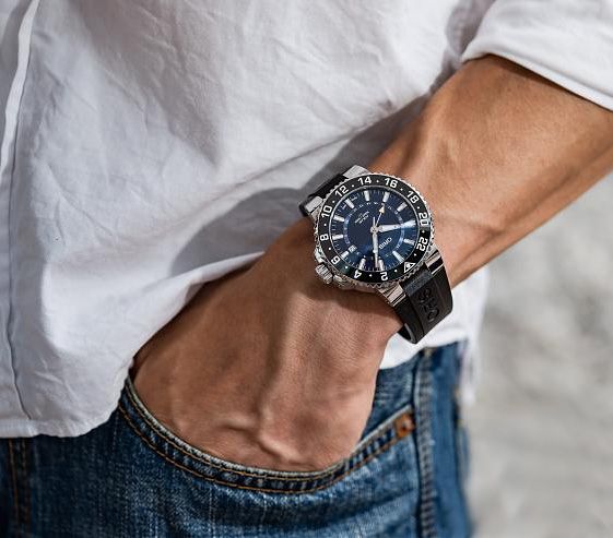 Oris Aquis Date Blue Dial Black Rubber Strap Watch for Men - 0173377304152-0742464EB Buy Now By Oris