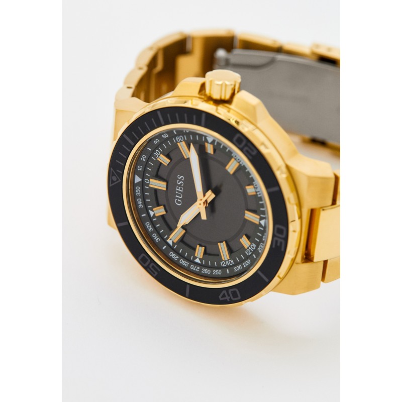 Guess Track Grey Dial Gold Steel Strap Watch for Men - GW0426G2 Buy Now By Guess
