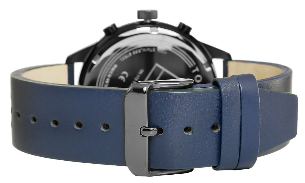 Tommy Hilfiger Chase Grey Dial Blue Leather Strap Watch for Men - 1791578 Buy Now By Tommy Hilfiger