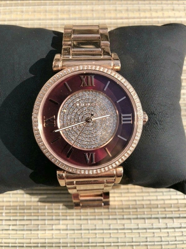 Michael Kors Catlin Quartz Rose Gold Dial Rose Gold Steel Strap Watch For Women - MK3412 Buy Now By Michael Kors