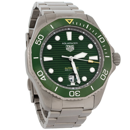 Tag Heuer Aquaracer Professional 300 Automatic Green Dial Silver Steel Strap Watch for Men - WBP208B.BF0631 Buy Now By Tag Heuer