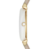 Emporio Armani Gianni T Bar Quartz Mother of Pearl Dial White Leather Strap Watch For Women - AR1965 Buy Now By Emporio Armani