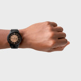 Fossil Neutra Automatic Skeleton Black Dial Black Steel Strap Watch for Men - ME3183 Buy Now By Fossil