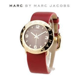 Marc Jacobs Amy Red Dial Burgundy Leather Strap Watch for Women - MBM1152 Buy Now By Marc Jacobs
