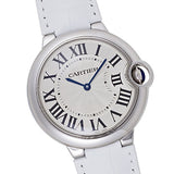 Cartier Ballon Bleu de Cartier Silver Dial White Leather Strap Watch for Women - W6920087 Buy Now By Cartier