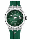 Maurice Lacroix Aikon Chronograph Green Dial Green Rubber Strap Watch for Men - AI1808-SS000-630-5 Buy Now By Maurice Lacroix