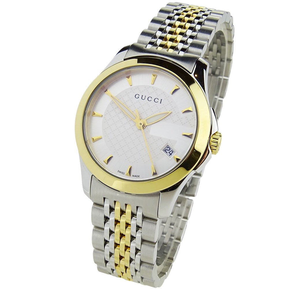 Gucci G Timeless Silver Dial Two Tone Steel Strap Watch For Women - YA126511 Buy Now By Gucci