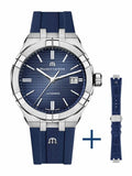 Maurice Lacroix Aikon Automatic Blue Dial Blue Rubber Strap Watch for Men - AI11808-SS000B-430-4 Buy Now By Maurice Lacroix