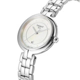 Tissot T Lady Flamingo Diamonds White Dial Silver Steel Strap Watch For Women - T094.210.11.116.01 Buy Now By Tissot