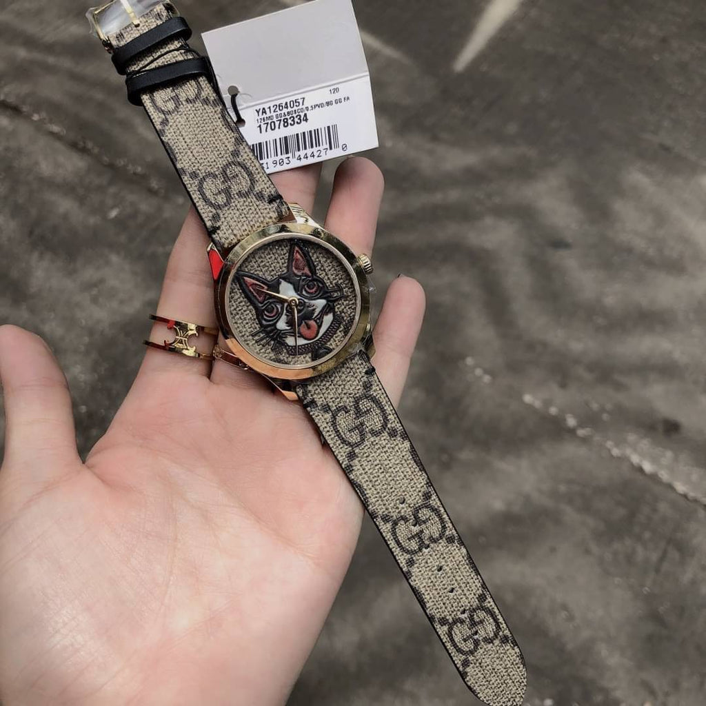 Gucci G-Timeless Brown Dial Brown Leather Strap Unisex Watch - YA1264057 Buy Now By Gucci